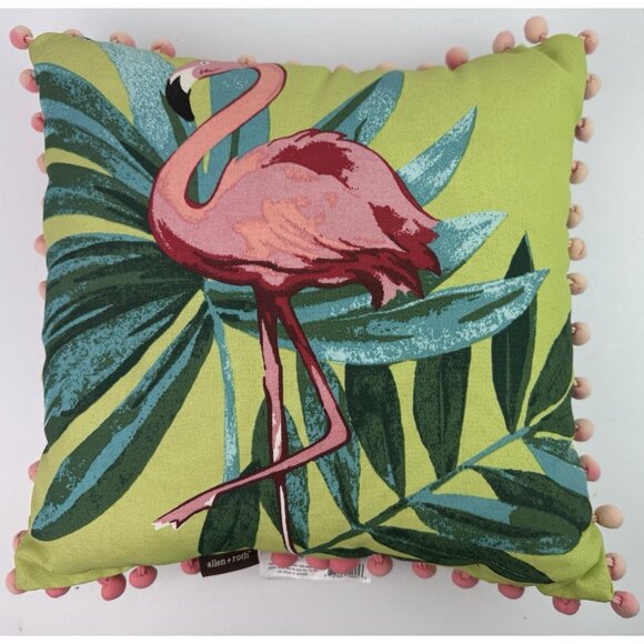 Allen + Roth Indoor/Outdoor Pillows Set Of 2 Flamingo‎ & Watermelon Colorful EUC - Picture 4 of 12